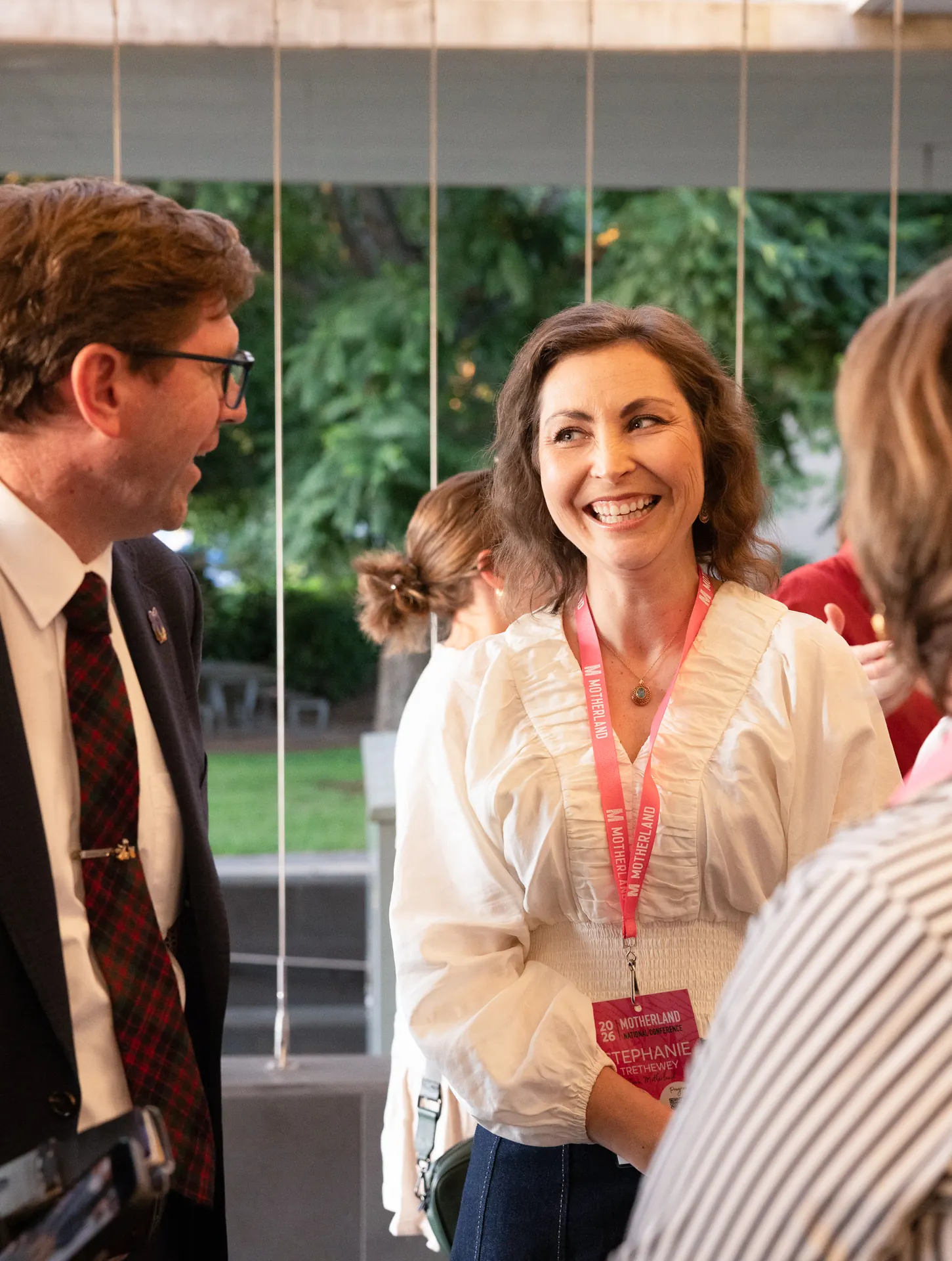 Guests arriving at the welcome drinks